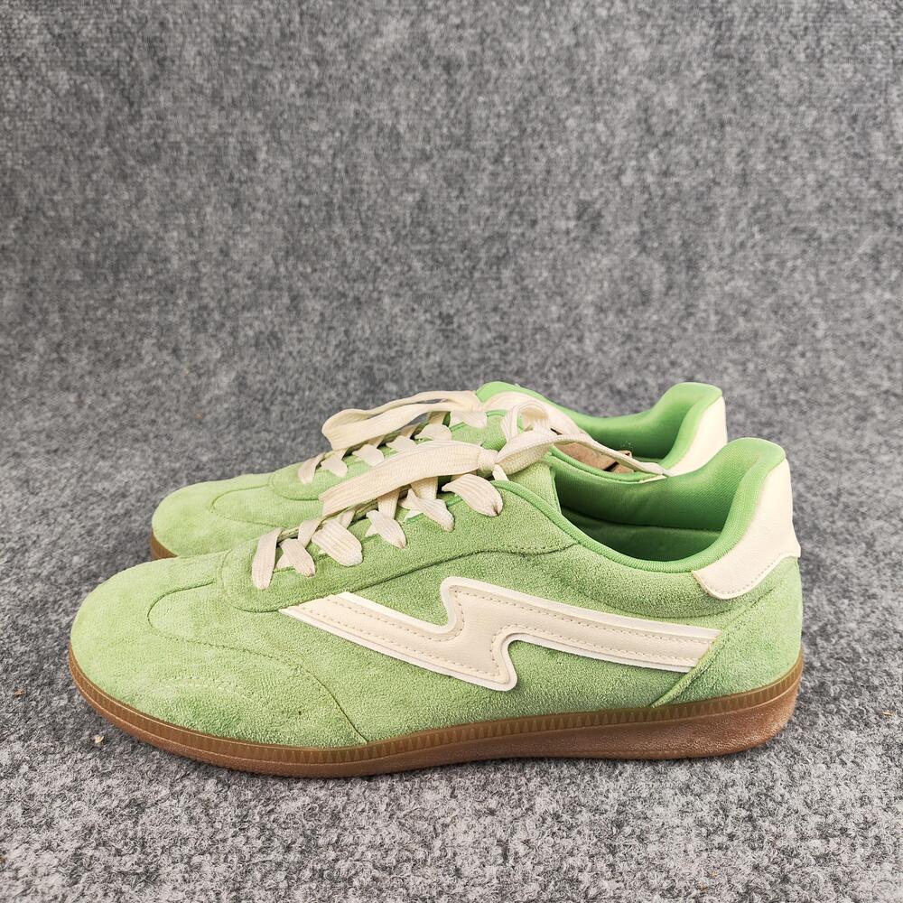 Project Cloud Shoes Womens Size 8.5 Green Suede Low Top Casual Walking Sneakers
